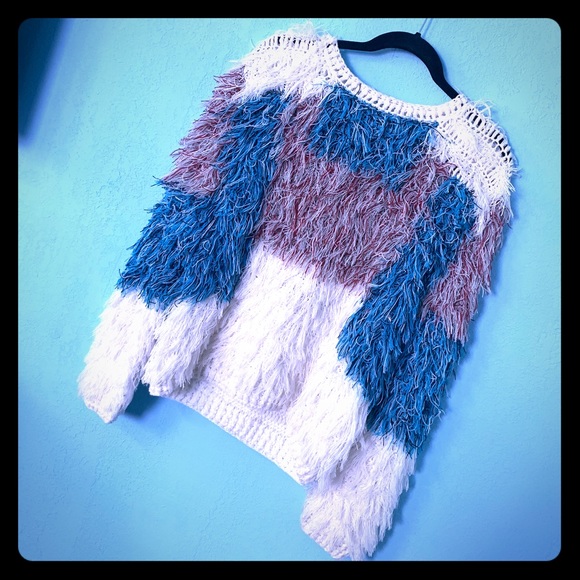 Sweaters - Answers by Riddle, Inc Shag Multi-Colored Sweater